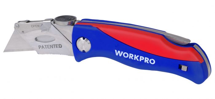 Нож универсальный складной со сменными лезвиями WP211006 WORKPRO