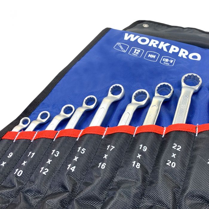 Ключи накидные двусторонние набор 12шт (6-32мм) WP202510 WORKPRO