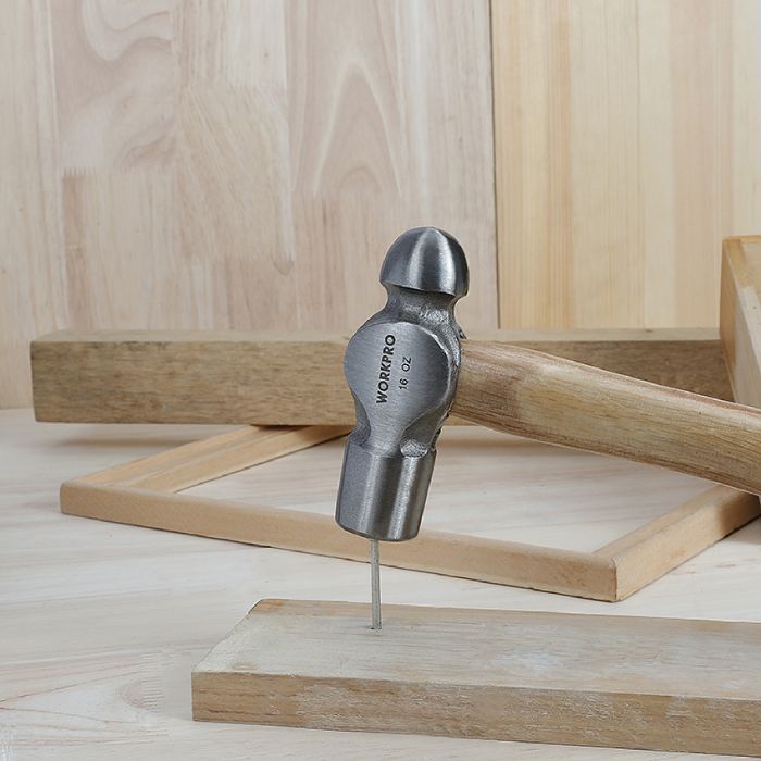 Молоток с круглым бойком 450гр WP241026 WORKPRO