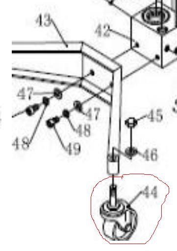 T60103/44 колесо для стойки трансмиссионной 0.6т